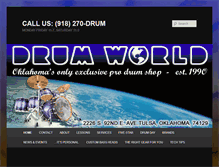 Tablet Screenshot of drumworldtulsa.com